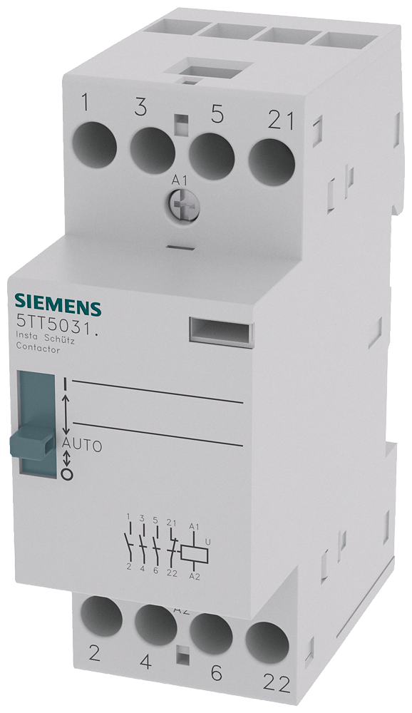 Siemens 5TT5831-8 SIEMENS INSTA CONTACTOR 0/1-AUTOMATIC WITH 3 NO ...