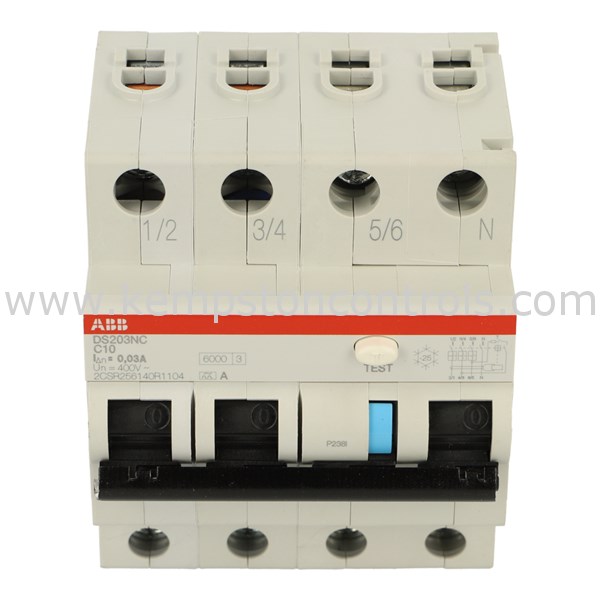 ABB 2CSR256140R1104 ABB RESIDUAL CURRENT CIRCUIT BREAKER, DS203NCC10A30 ...