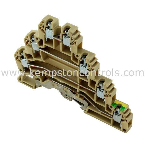 IMO ERT3EBEIGE SCREW CLAMP TERMINAL 2.5MM, 300V, 24A, TRIPLE DECK WITH