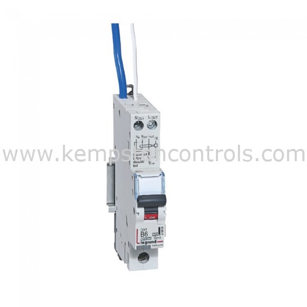 Legrand 606416 RCBO, SINGLE POLE AND NEUTRAL, 6A, TYPE B,30MA