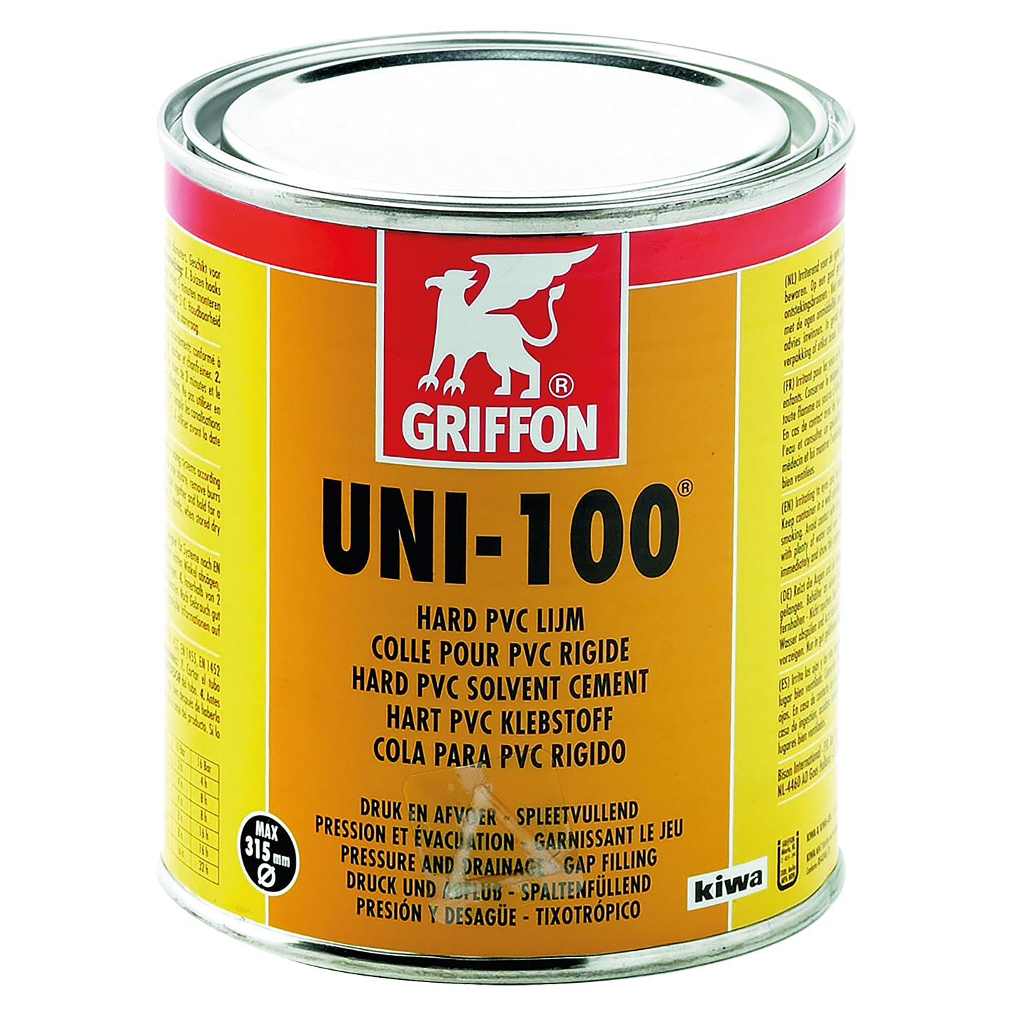 Comer PVC250 COMER GRIFFON UNI100 UPVC CEMENT 250ML TIN | Kempston Controls