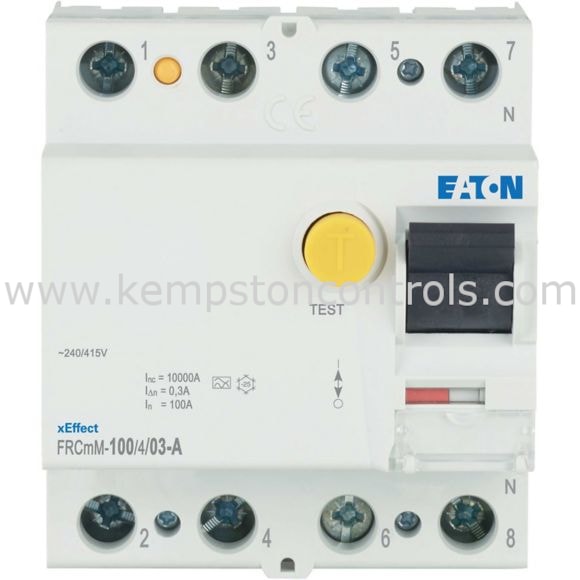Eaton Moeller FRCMM-100/4/03-A MOELLER RCCB, 100A, 4 POLE, 300MA, TYPE ...