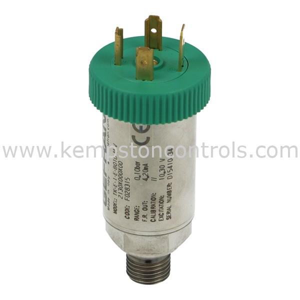 Gefran F028315 PRESSURE TRANSMITTER, 010 BAR RANGE, 420MA, G 1/4 GAS