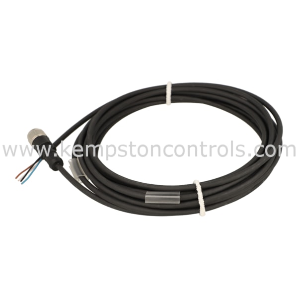 Lutze 466050 LUTZE, M12 4 POLE FEMALE STRAIGHT TO OPEN END 5M PUR CABLE ...