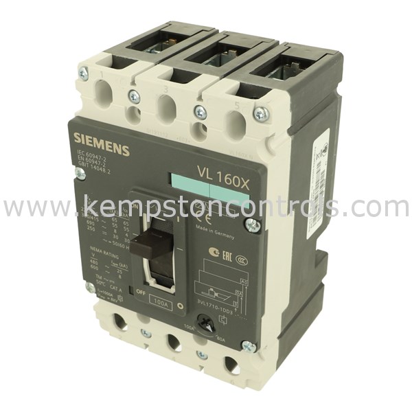 Interruttore Magnetotermico Siemens 3VL1710-1DA33-0AA0 Vl 160X VL160X Interruttore Magnetotermico Siemens 3VL1710-1DA33-0AA0 Vl 160X VL160X