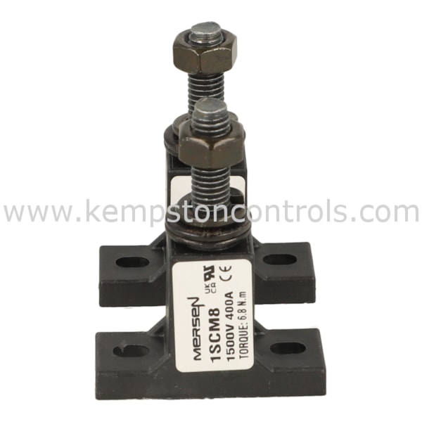 Mersen 1SCM8 MERSEN FUSE BLOCK FOR ABAT15AA FUSES PER PAIR, 1500V, 400A ...