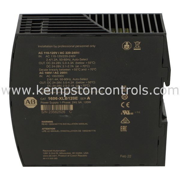 Allen Bradley 1606XLB120E ALLEN BRADLEY SWITCHED MODE POWER SUPPLY 24