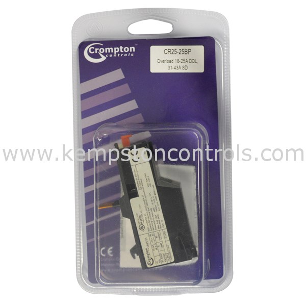 Crompton Controls CR25/25 CROMPTON CONTROLS SERIES 3000 OVERLOAD 18-25A ...