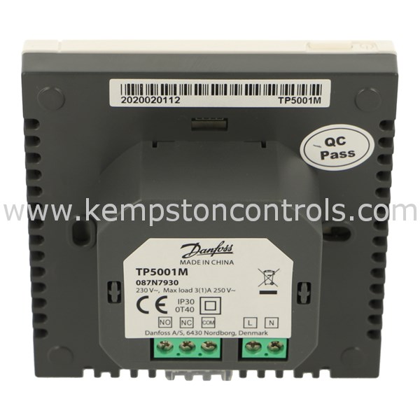 Danfoss Heating 087N7930 PROGRAMMABLE ROOM THERMOSTATS, TP5001, ON/OFF