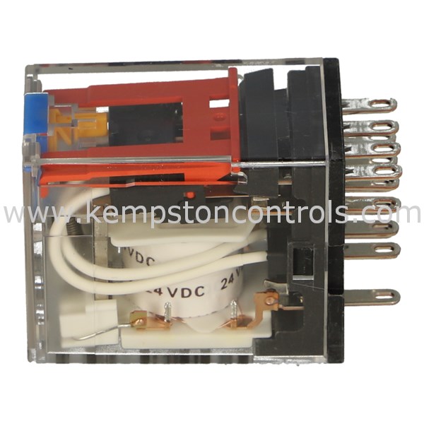 Omron MY4INGS 24DC RELAY, PLUGIN, 14PIN, 4PDT, 6A, MECH. & LED INDICATORS, LOCKABLE PUSH TEST