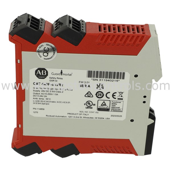Guardmaster 440RS12R2 SAFETY RELAY, SINGLE OUTPUT, DUAL CHANNEL