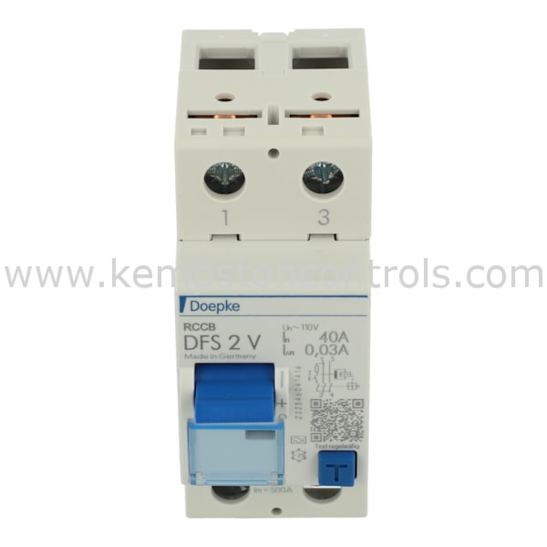 Doepke DFS2-040-2/0.03A 110V DOEPKE RCCB, TYPE A, 2P, 40A, 30MA, 10KA ...