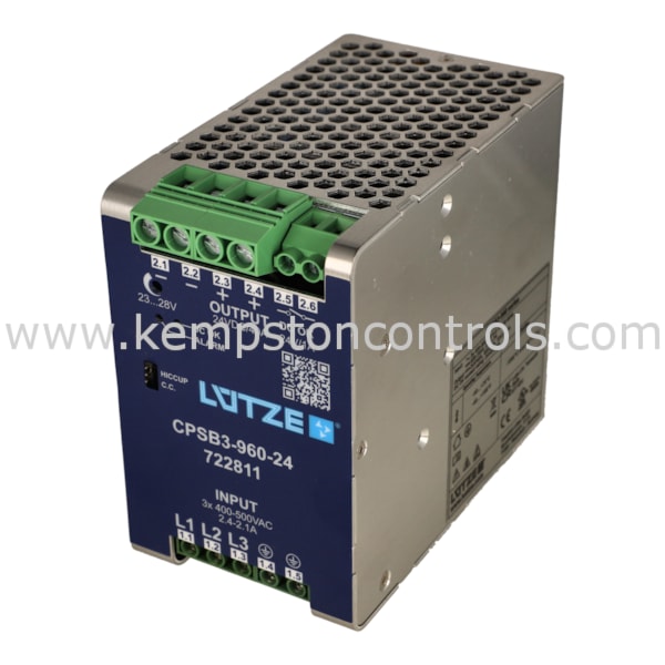 Lutze 722811 LUTZE POWER SUPPLY 400VAC-24VDC 40A | Kempston