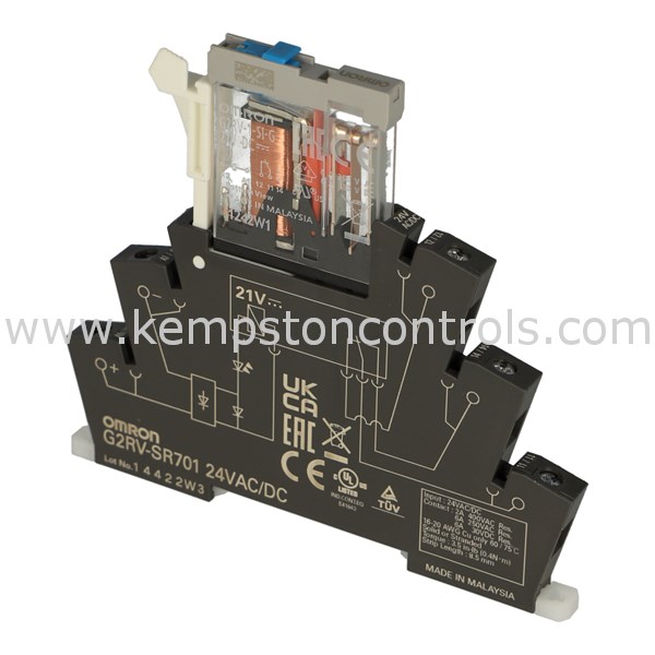 Omron G2RVSR701 24VAC/DC SLIMLINE RELAY 6MM INCL. SOCKET, SPDT, 6 A