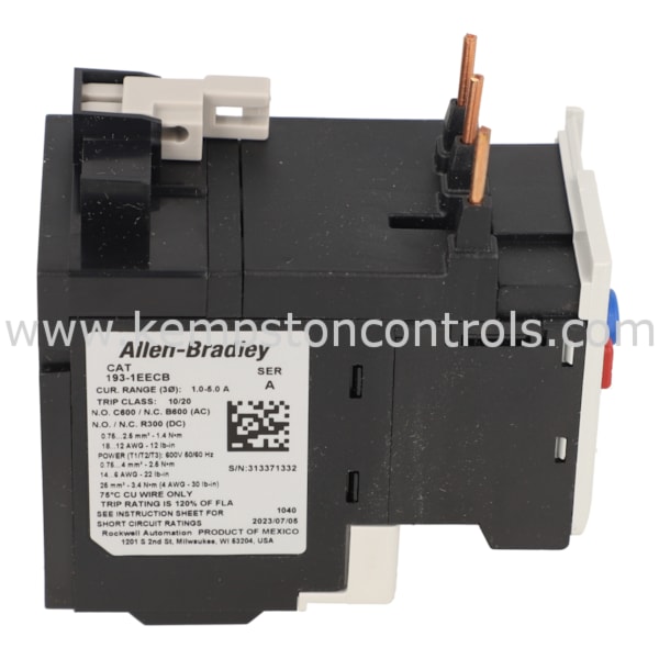 Allen Bradley 1931EECB E100 3 POLE, ELECTRONIC OVERLOAD RELAY 15A FOR