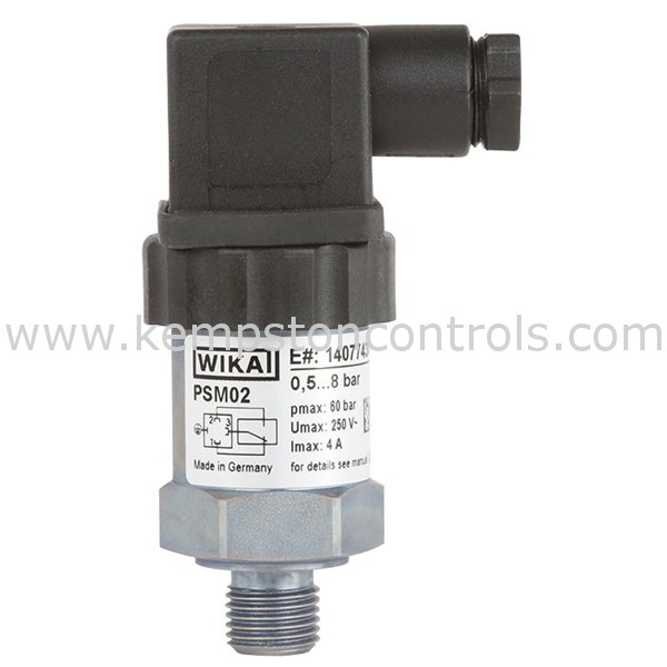 WIKA PSM02 PRESSURE SENSOR SWITCH, G1/4B, 0.85/0.15 BAR NBR