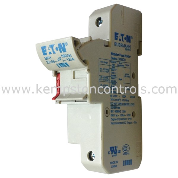 Bussmann CH221DU BUSSMANNDINRAIL MOUNT FUSE HOLDERS FOR 22X58MM