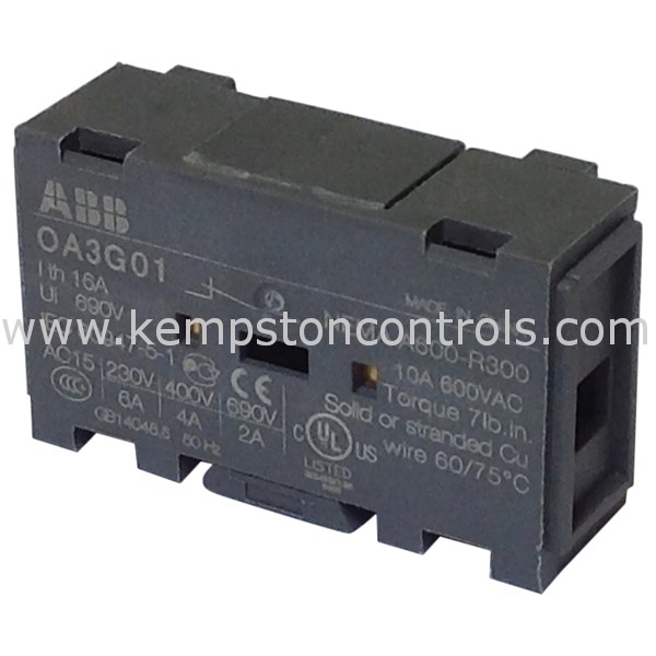 ABB OA3G01 N/C AUX CONT FOR OS MINI...160 | Kempston Controls