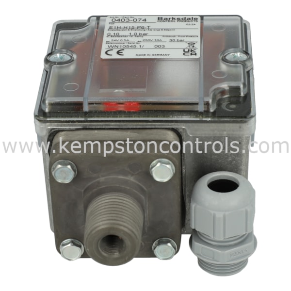 Barksdale E1HH15P6T PRESSURE SWITCH, HOUSED, 10A 125/250VAC; 3A