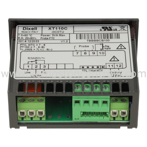 Dixell XT110C DIXELL UNIVERSAL CONTROLLER, PTC/NTC/PT100/T'COUPLE K,J,S ...