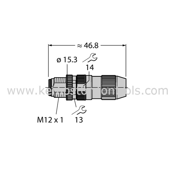 Turck Banner HAS81410 TURCK BANNER ROUND CONNECTOR, M12, 4PINS, FIELD
