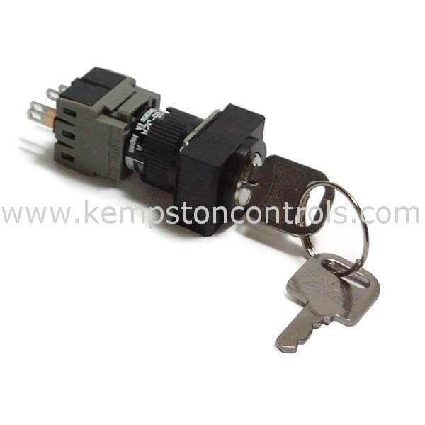 Fuji AH165-J2A11B SEL SW KEY W RECTANGULAR BEZEL 2 POS MAINTAINED KEY ...
