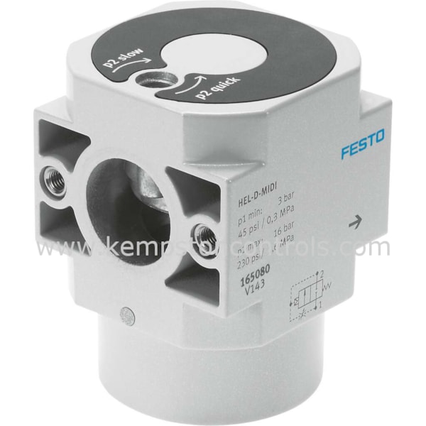 FESTO HEL-D-MIDI FESTO ON/OFF VALVE, 2/2 WAY, CLOSED, MONSTABLE, 3 TO ...