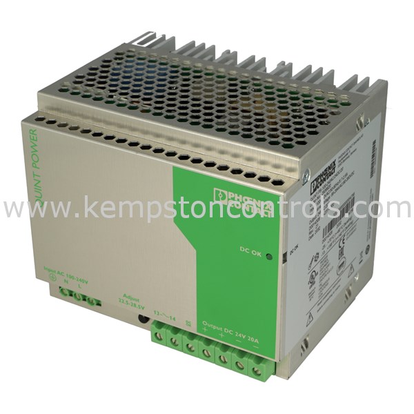 thumbnail image 2 of Phoenix Contact 24V DIN Rail Power Supply – 480W, 20A, QUINT Series (2866776) - Open Box Deal 2 of 4