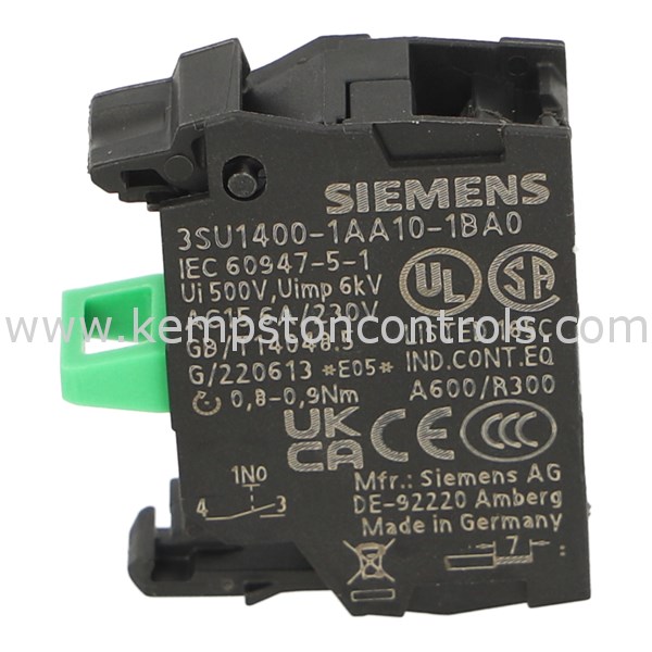 thumbnail image 2 of 3SU1400-1AA10-1DA0 | SIEMENS Contact Module With 2 Contact Elements, 2 2 of 13