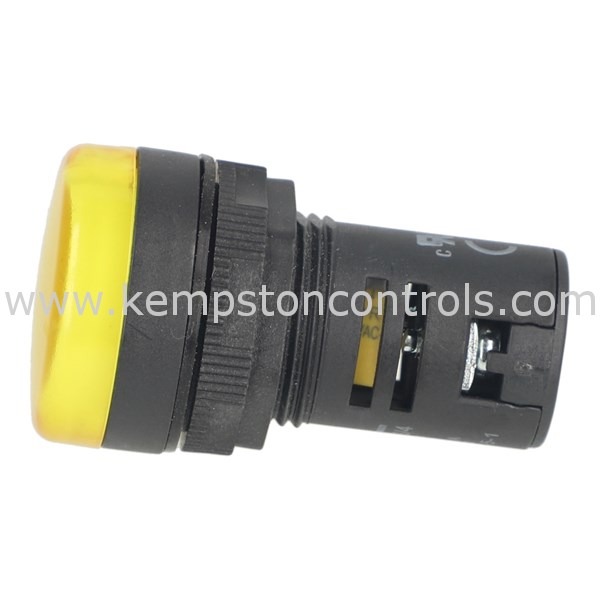CHINT ND16-Y240 CHINT YELLOW LED INDICATOR LIGHT, 22MM CONTROL ...