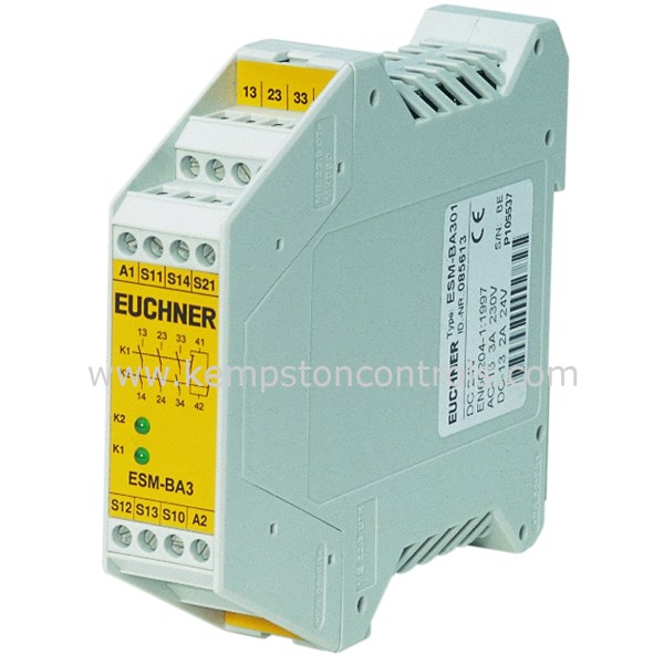 Euchner 087412 SAFETY RELAY, CAT 4, 115VAC, 3X NO + 1X NC OUTPUTS
