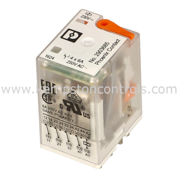 Phoenix 2903685 PHOENIX PLUG-IN INDUSTRIAL RELAY POWER CONTACTS, HARD ...