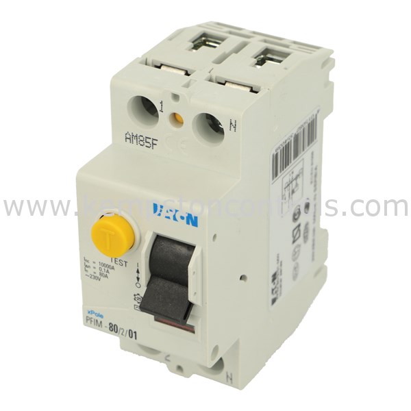 Eaton Moeller PFIM-80/2/01-MW MOELLER RCCB 80A 100MA 2P TYPE AC ...