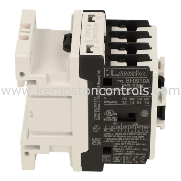 Dispositif Commande Contacteur Lovato BF0910A230 - 3P 1NO 9A AC3 Professionnel équipement Contrôle Moteur Dispositif Commande Contacteur Lovato BF0910A230 - 3P 1NO 9A AC3 Professionnel équipement Contrôle Moteur