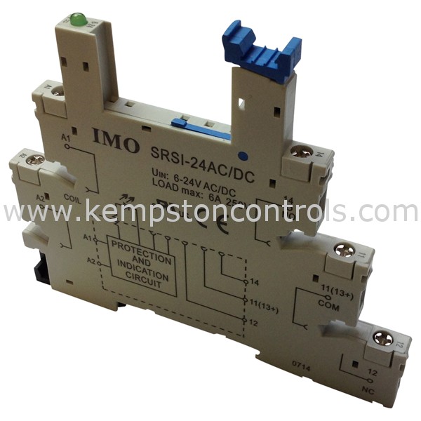 SRSI-24AC/DC | IO RELAY SOCKET (BASE) FOR ETS RELAYS 12-24VDC T35 DIN