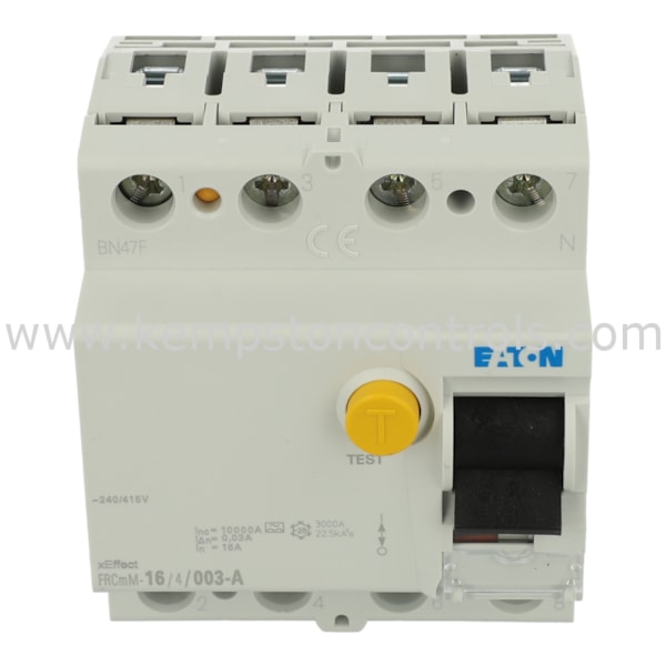 Eaton Moeller FRCMM-16/4/003-A MOELLER RCCB, 16A, 4 POLE, 30MA, TYPE A ...