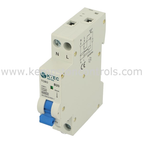 Ktec Rl12 KTEC TCBOB20A30 KTEC COMPACT RCBO, TYPE A, 6KA, 1 MOD, B CURVE, 20A ...