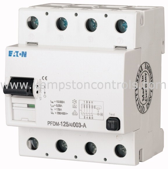 Moeller PFIM100/4/003G MOELLER 4 POLE RCD 100A 30MA TIME DELAY