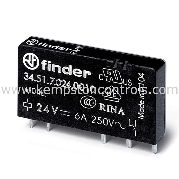 Finder 34.51.7.024.0010 FINDER FINDER 34 SERIES ULTRA SLIM PCB RELAY 6A