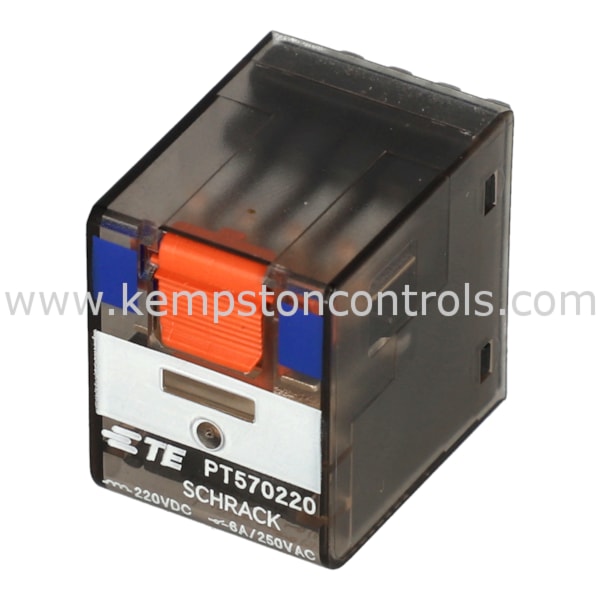 Schrack PT570220 SCHRACK PLUG-IN RELAY, 6A, 4 C/O, 220VDC COIL, 14 PIN ...