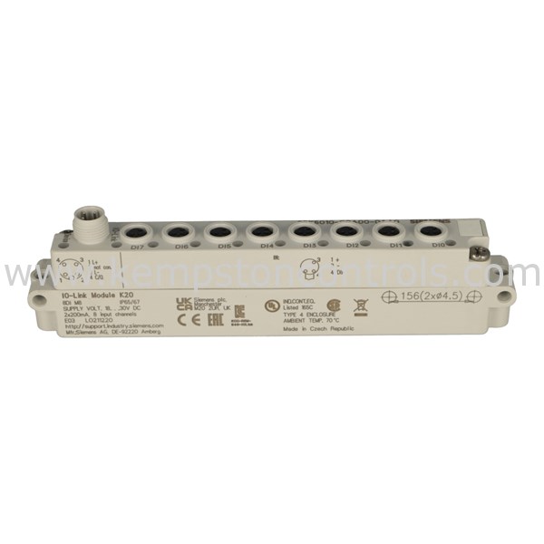 Siemens 3RK50100CA000AA0 IOLINK MODULE K20, DIGITAL, 8DI, IP67, 8 X