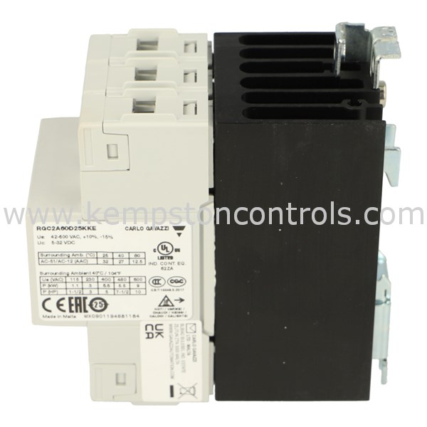 Carlo Gavazzi RGC2A60D25KKE SOLID STATE RELAY, 3 PHASE, 2 POLE, ZERO