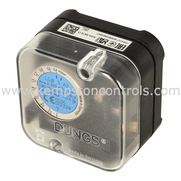 Dungs LGW 3 A2 AG-M-V9 ST-SE DUNGS - LGW A2 - DIFFERENTIAL AIR PRESSURE  SWITCH (HOSE CONNECTION, TERMINAL CONNECTION) - LGW 3 A | Kempston Controls