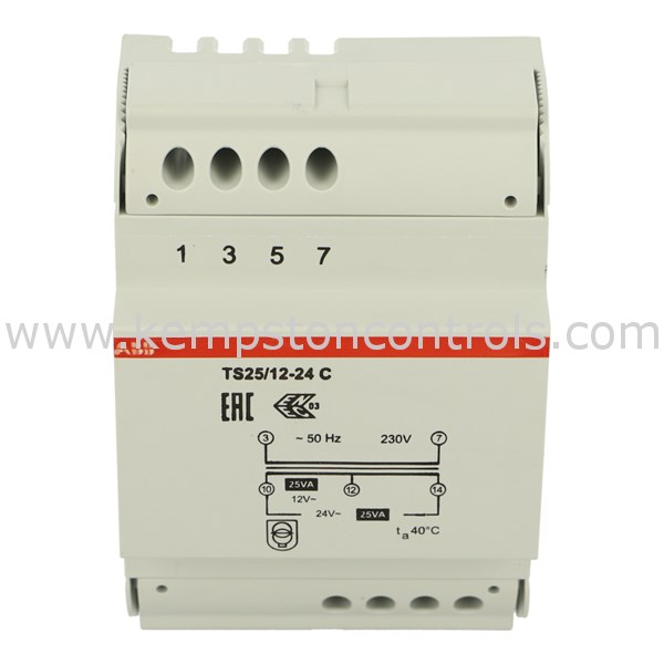 ABB 2CSM251043R0811 ABB TS25/12-24C TRANSFORMER 25VA 12-24V | Kempston ...