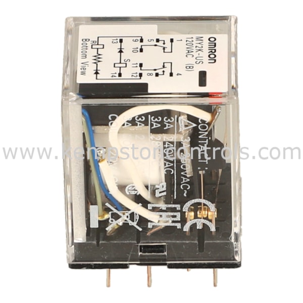 Omron MY2K-US AC120 OMRON LATCHING RELAY, PLUG-IN, 14-PIN, DPDT, 3 A ...