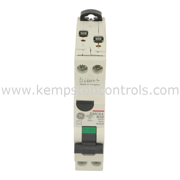 GE DMCEA60B32/030 GE RCBO, 32A, 240V, 50HZ, 1P+N, TYPE AC, 1 MODULE ...