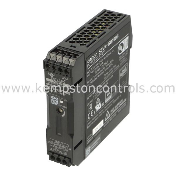 Omron S8VK-G01505 OMRON POWER SUPPLY, PLASTIC CASE, 15W, 5VDC, 3A