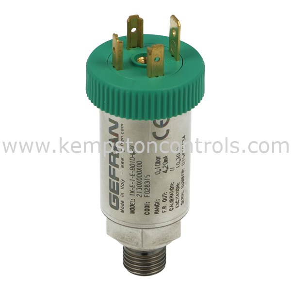 Gefran F028315 PRESSURE TRANSMITTER, 010 BAR RANGE, 420MA, G 1/4 GAS