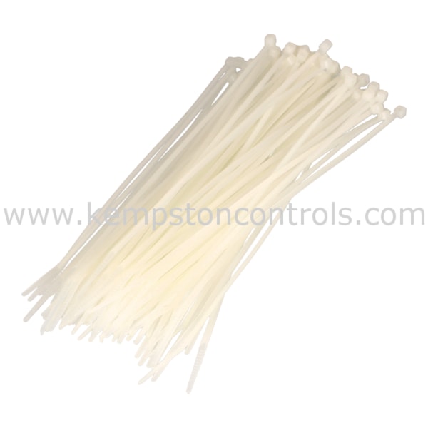 Lot De 100 Attaches Câbles Nylon Noir 200mm X 2.5mm - Auto-verrouillage, Résistance 10kg, Marque Kenable