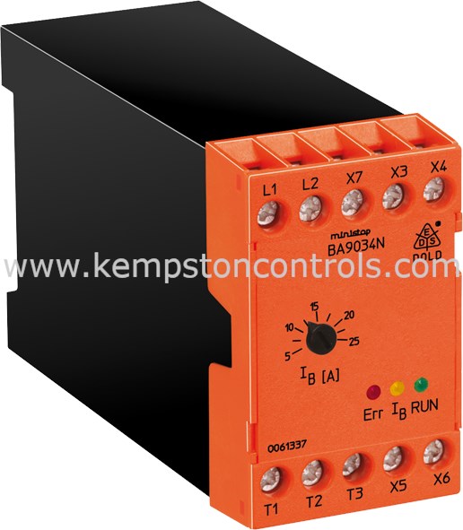 Dold BA9034N 400V MOTOR BRAKE RELAY, BA9034N 400V, 25A, 11SEC TIME